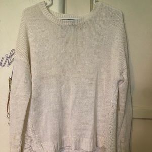 Oversized white flowy sweater